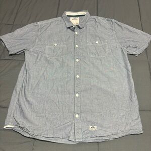 VANS Vintage Shirt Mens 2xL Gray‎ Short Sleeve Pockets Casual 2011s